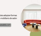 Los muebles adoptan formas curvas en mobiliario de salón